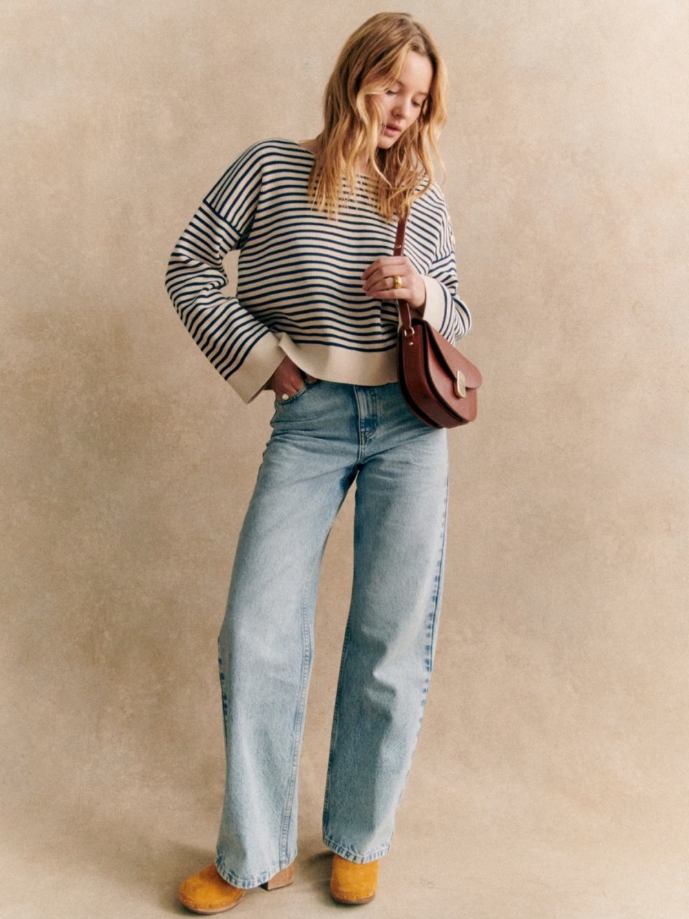 NWT Sezane Daisy Jumper in Natural/Navy size XS and S - Picture 3 of 8
